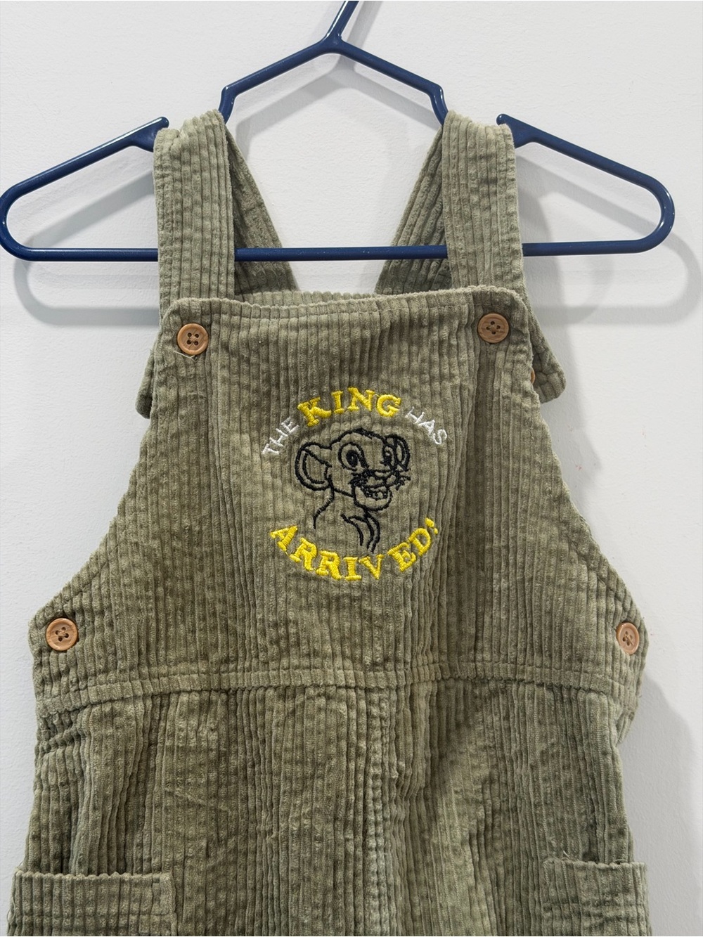 Disney Baby Lion King Green Soft Overalls 12M
